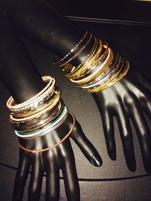 31 Multi Colored Bangle Bracelets