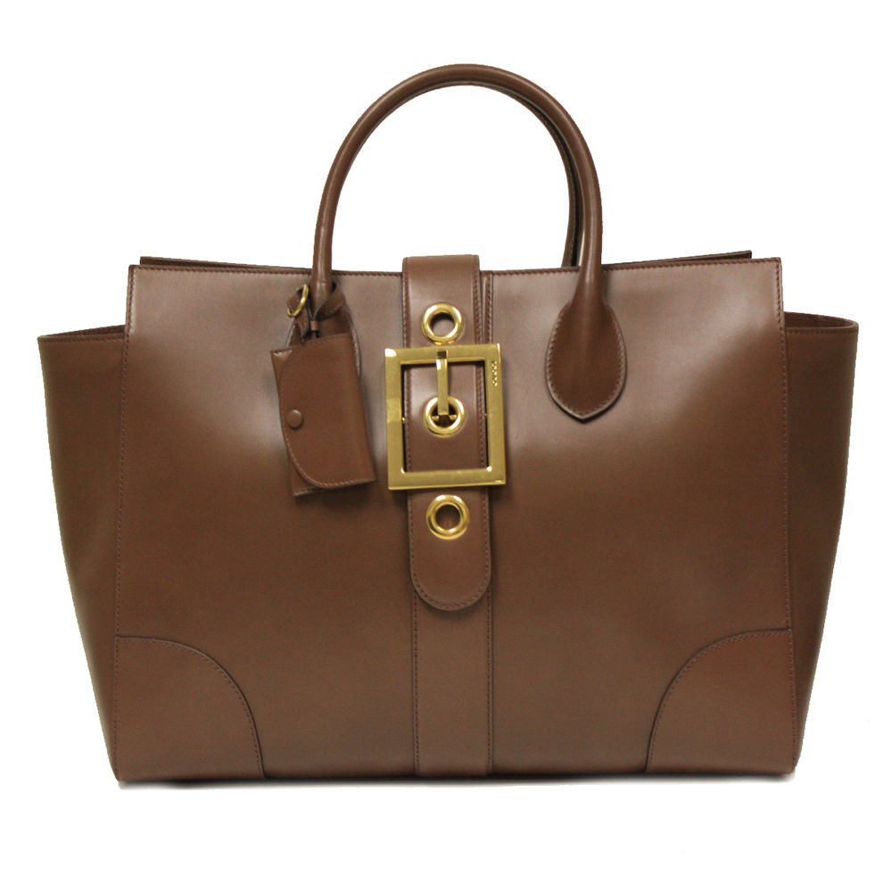 Gucci Lady Buckle Large Brown Leather Business Tote