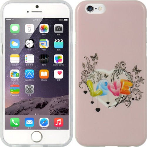 APPLE IPHONE6 PLUS TPU IMD CASE LOVE PINK