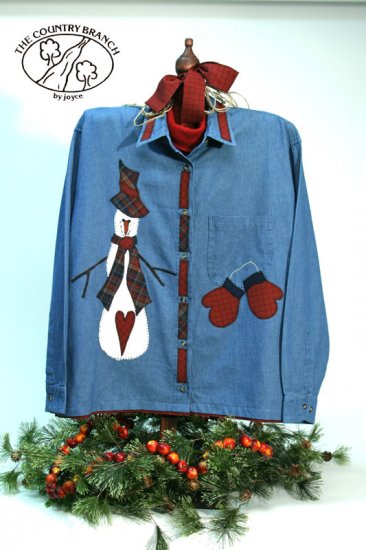 Snowbranch Mittens Country Primitive Snowman Applique FABRIC ONLY TCB 203