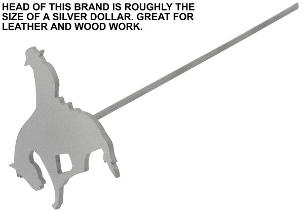 Mini Bronco Horse and Rider Steak Brand