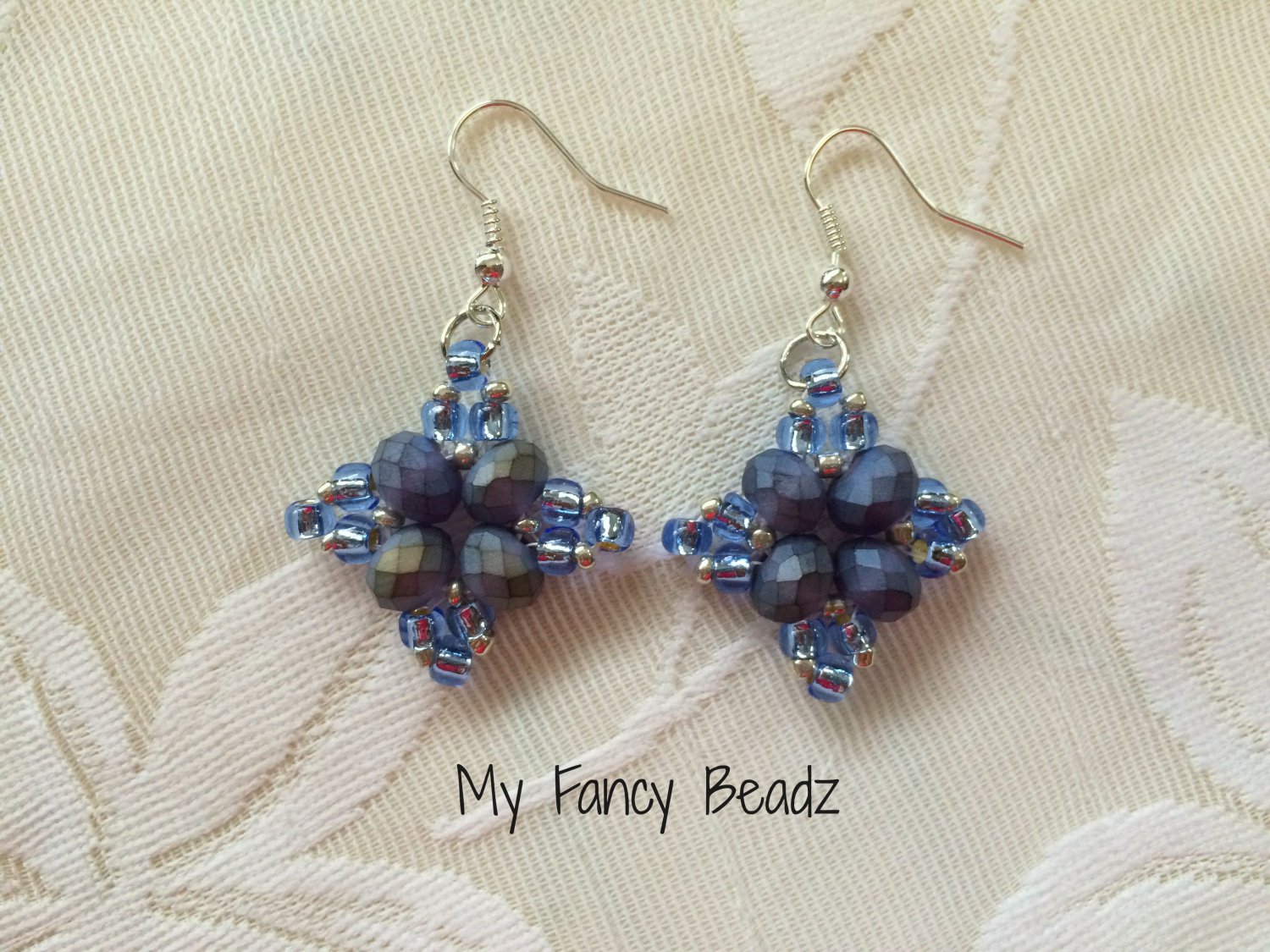 Indigo/Blue Diamond Earrings