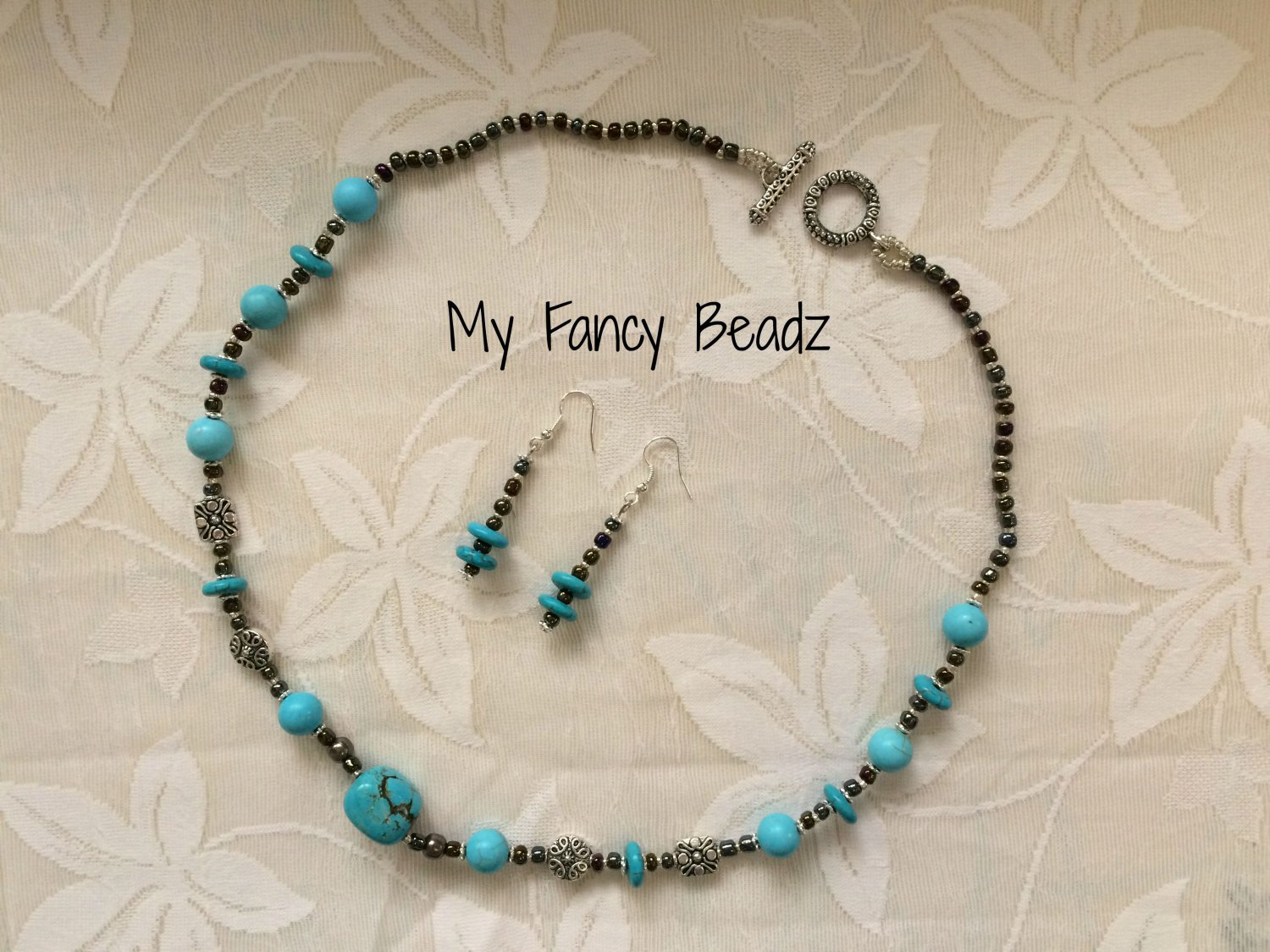 Turquoise Necklace and Earrings Set