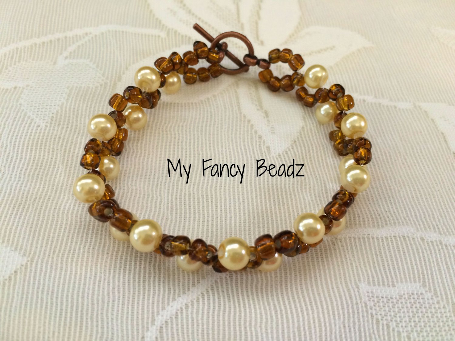 Brown and golden spiral Bracelet
