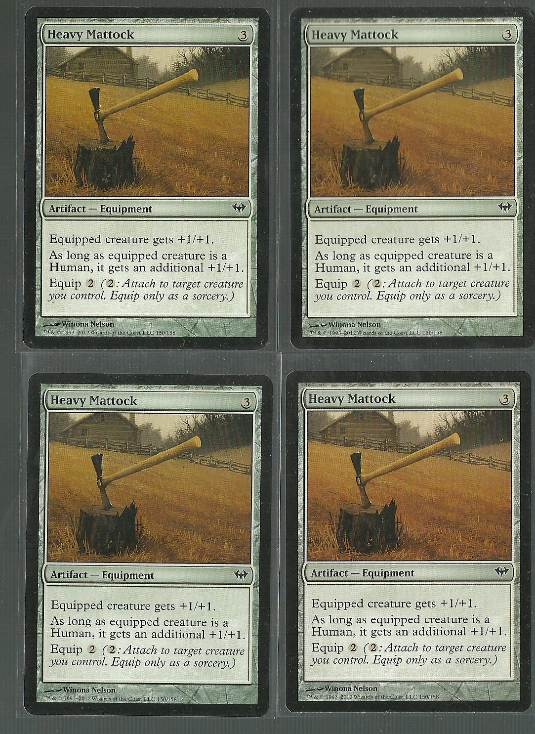 Heavy Mattock x4 NM Dark Ascension Magic the Gathering