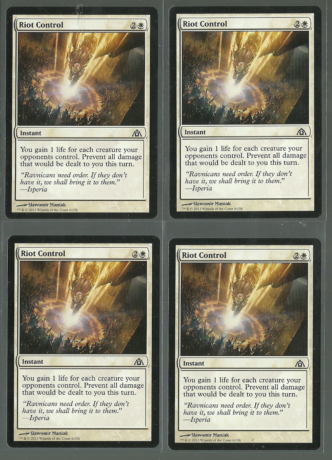 Riot Control x4 NM Dragons Maze Magic the Gathering