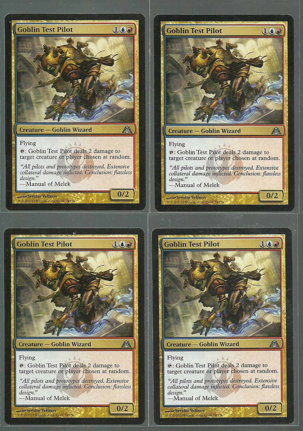 Goblin Test Pilot x4 NM Dragons Maze Magic the Gathering Goblin Test Pilot x4 NM Dragons Maze Magic the Gathering