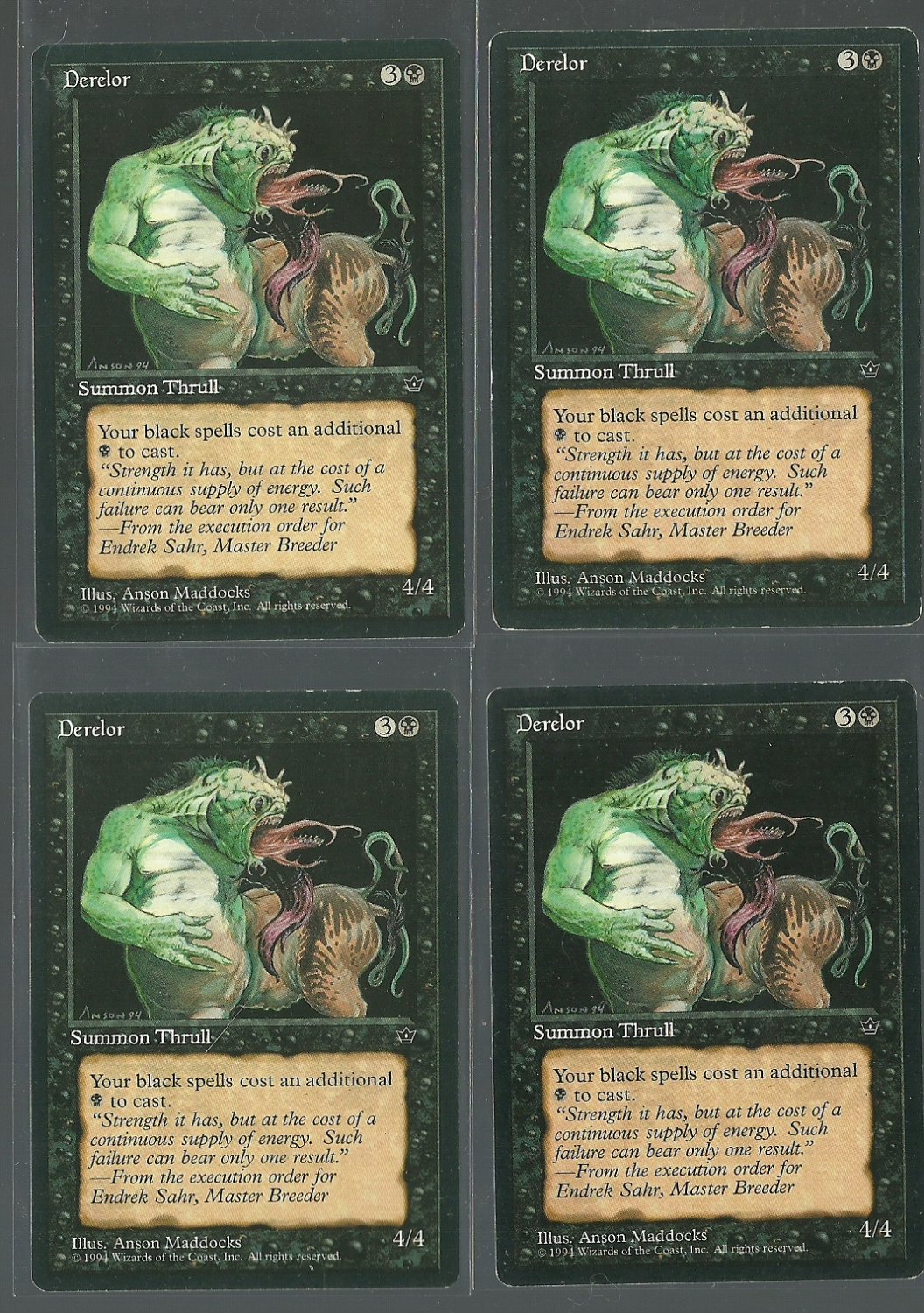 Derelor x4 Good Fallen Empires Magic the Gathering