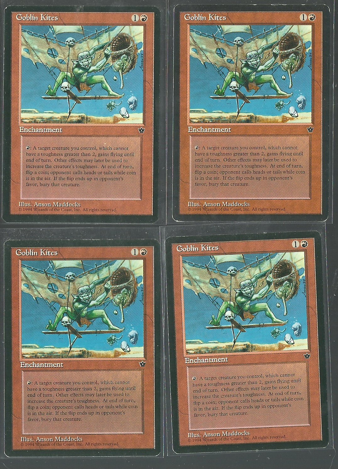 Goblin Kites x4 Good Fallen Empires Magic the Gathering