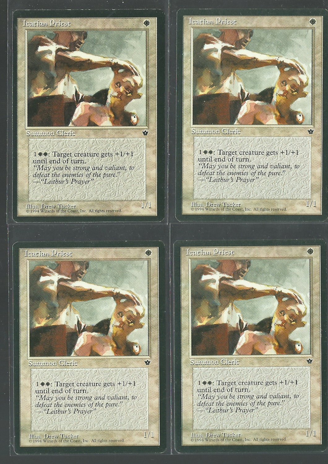 Icatian Priest x4 Good Fallen Empires Magic the Gathering