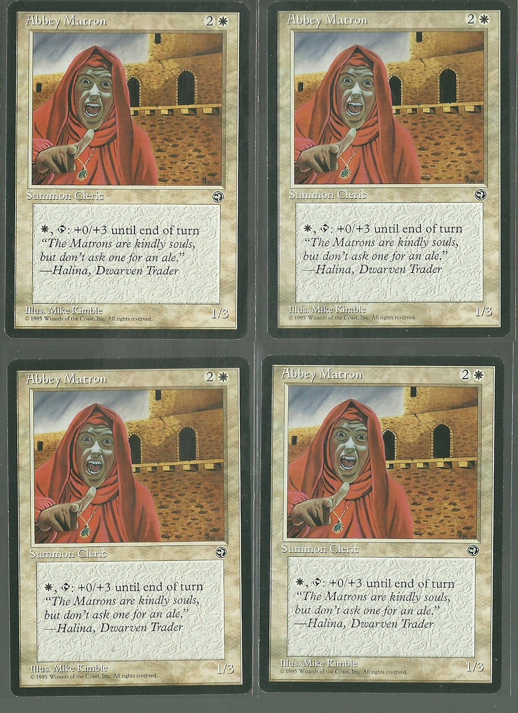 Abbey Matron x4 Good Homelands Magic the Gathering