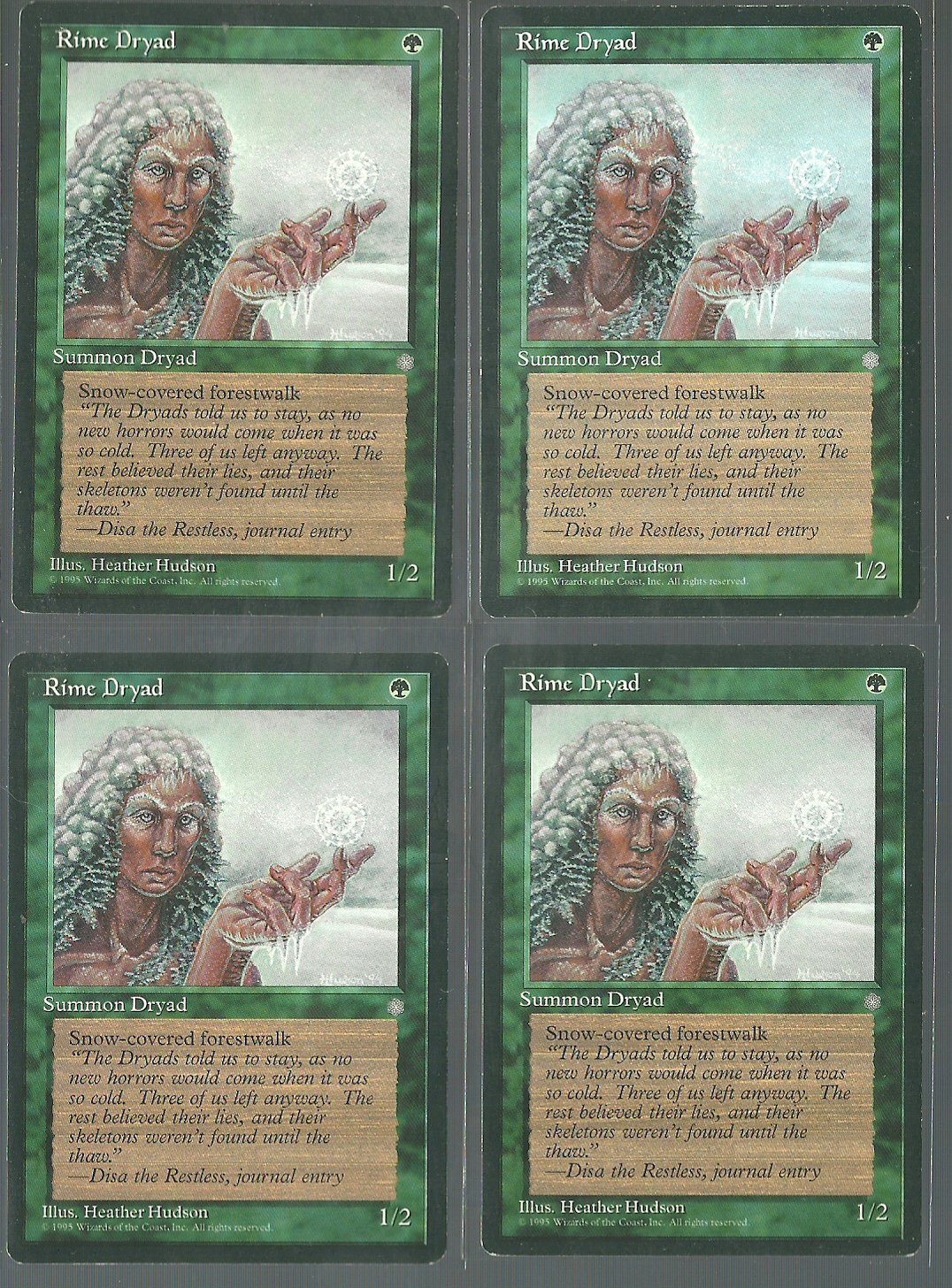 Rime Dryad x4 Good Ice Age Magic the Gathering