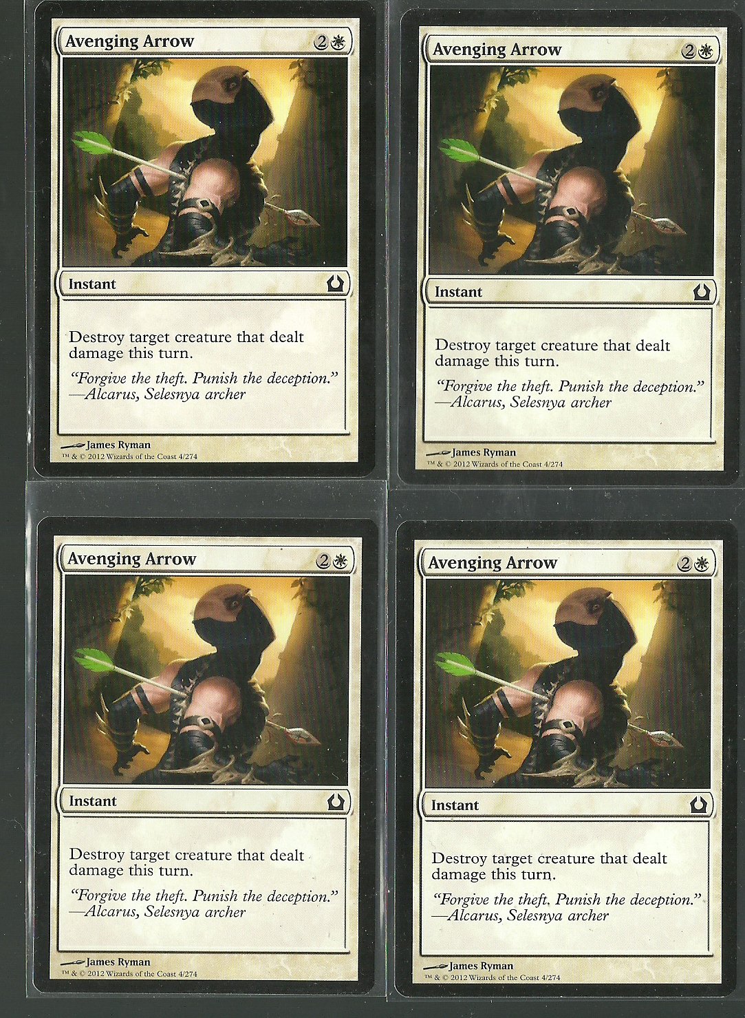 Avenging Arrow x4 NM Return to Ravnica Magic the Gathering