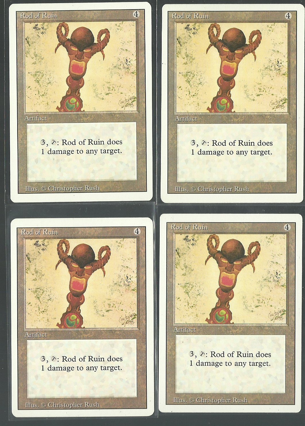 Rod of Ruin x4 NM Revised Magic the Gathering