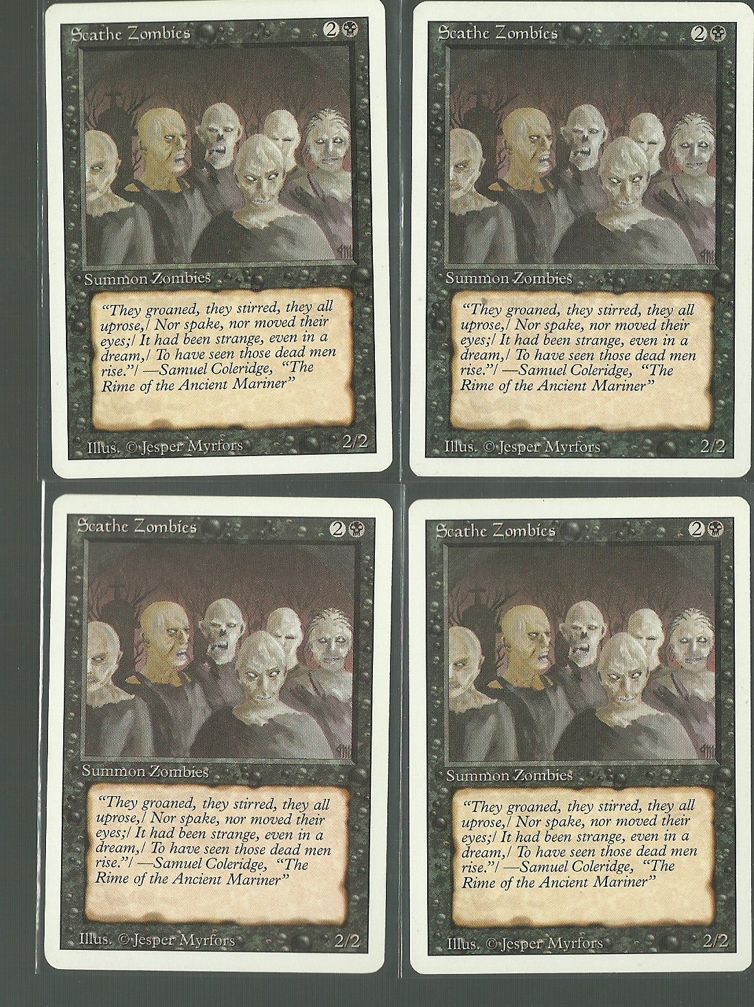 Scathe Zombies x4 - NM - Revised - Magic the Gathering