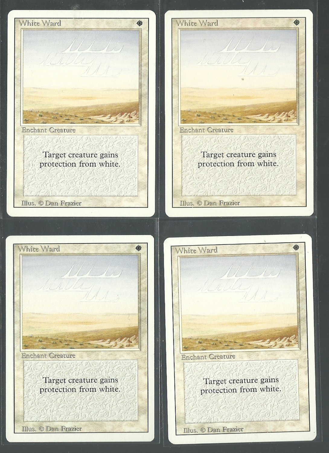 White Ward x4 NM Revised Magic the Gathering