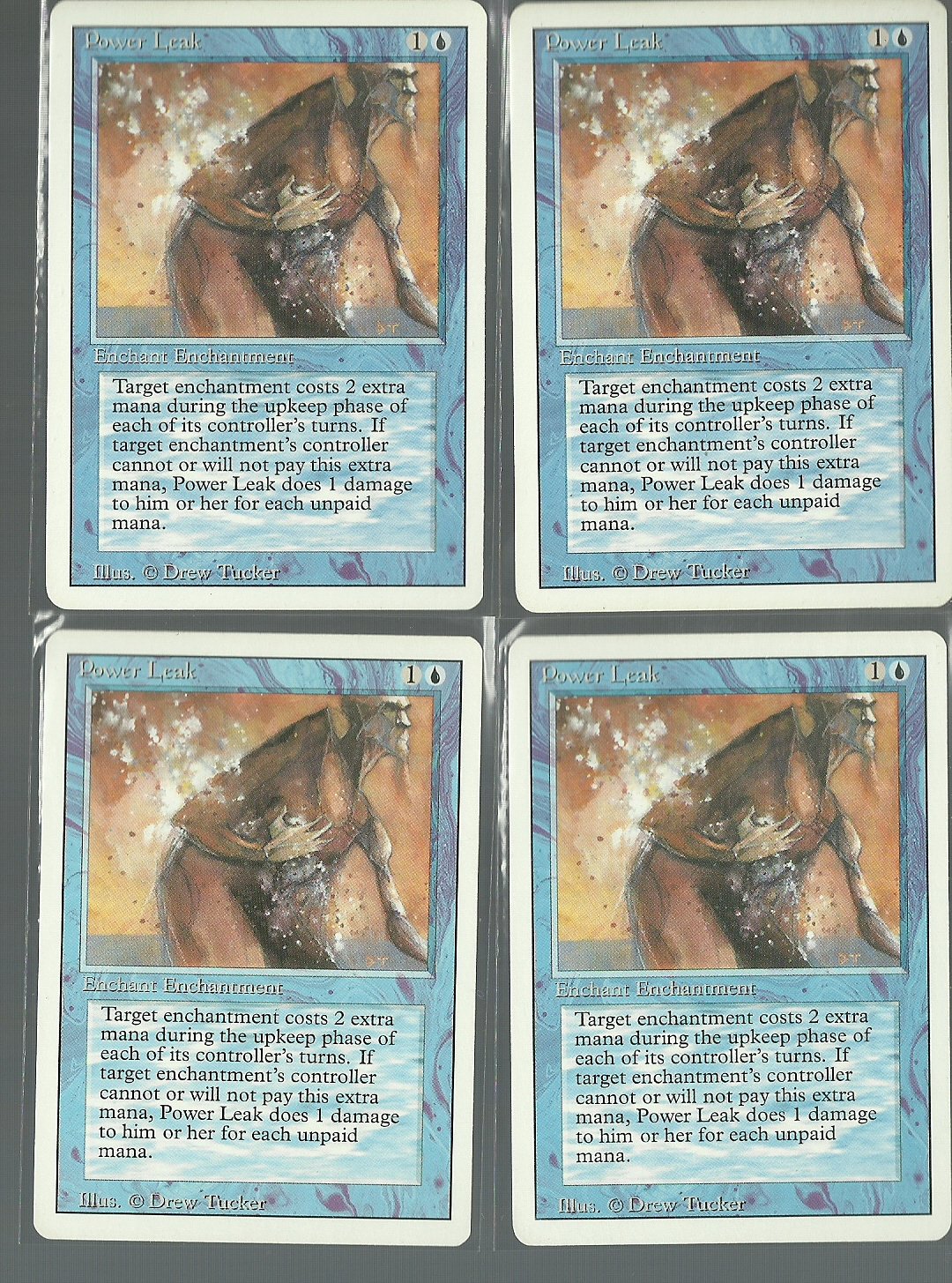 Power Leak x4 - NM - Revised - Magic the Gathering