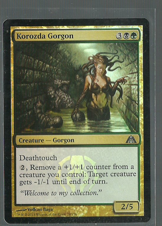 Korozda Gorgon - NM - Foil - Dragons Maze - Magic the Gathering