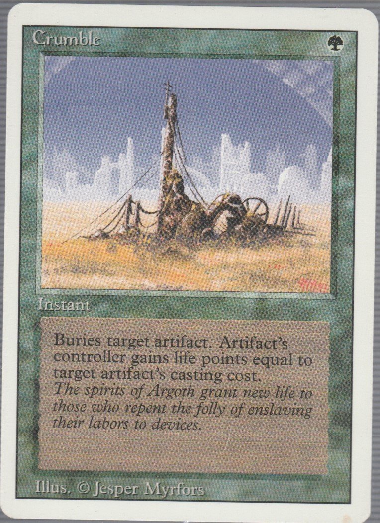 Crumble - VG - Revised- Magic the Gathering