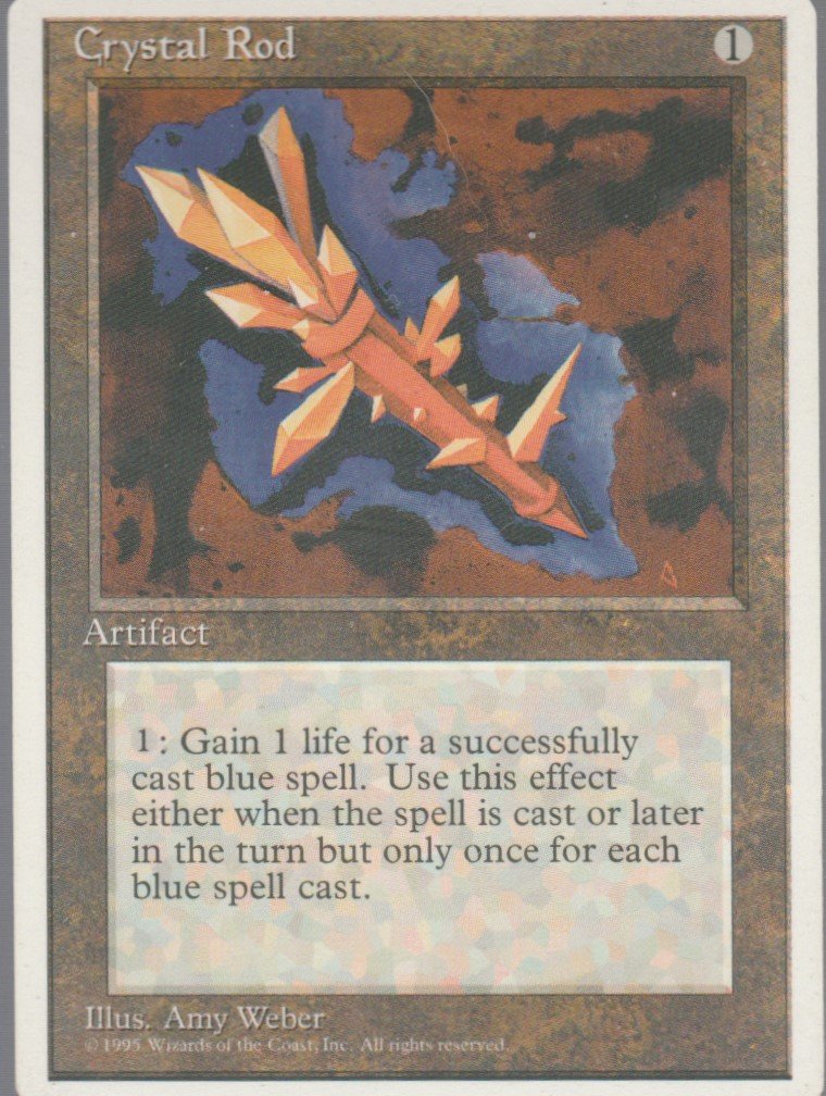 Crystal Rod - VG - 4th Edition - Magic the Gathering