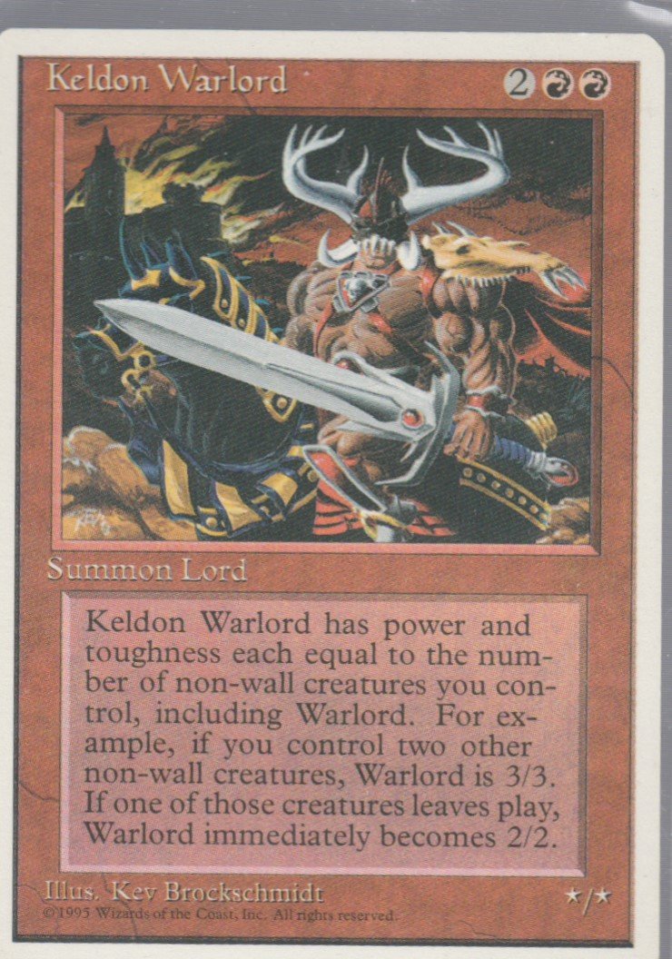 Keldon Warlord - VG - 4th Edition - Magic the Gathering