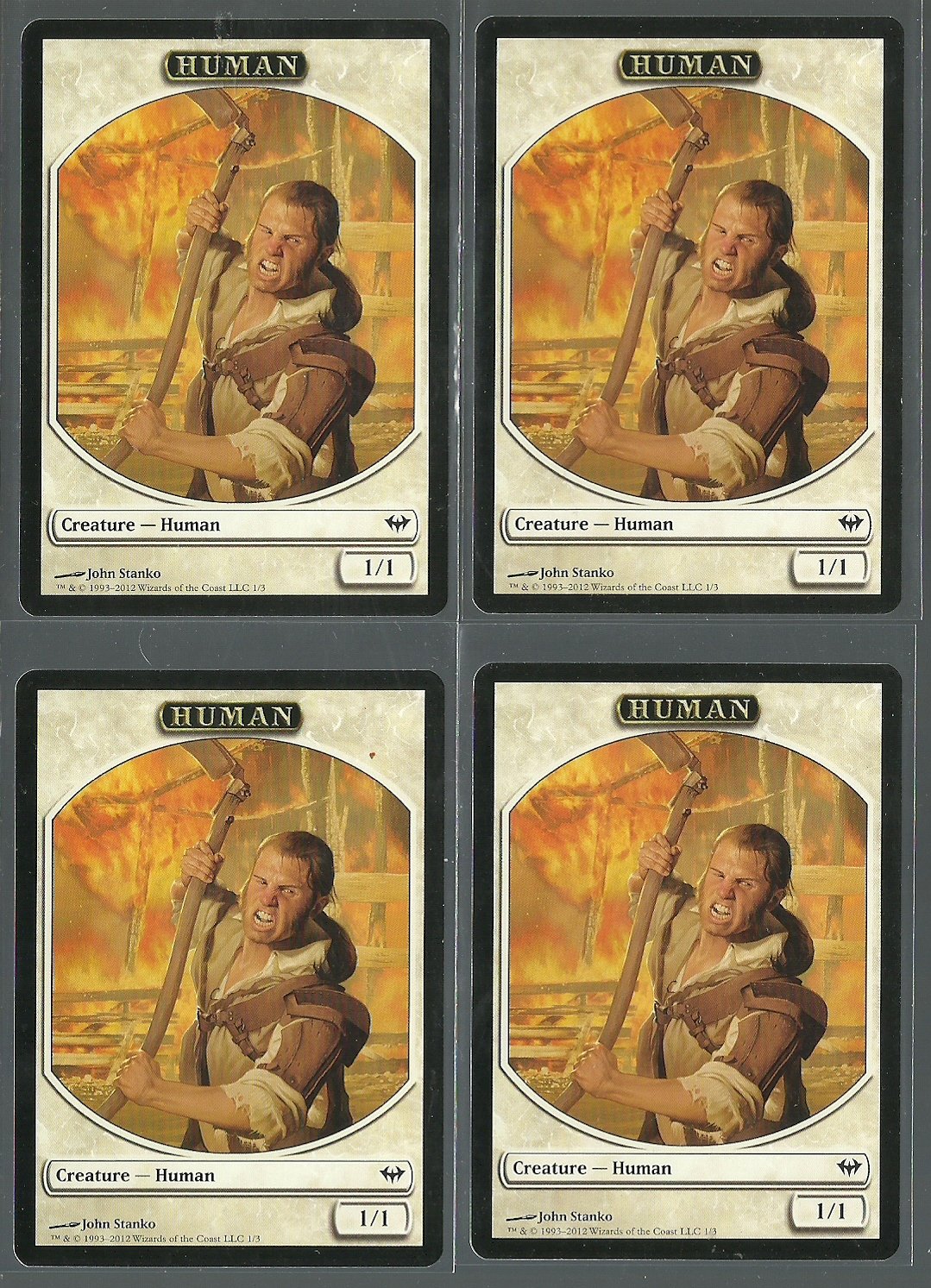 Human x4 - NM - Dark Ascension - Magic the Gathering