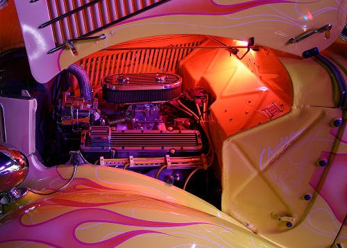 JBURTPHOTOS Original 8x10 Photographic Print 36 Ford Coupe Engine