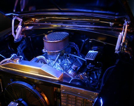 JBURTPHOTOS Original 8x10 Photographic Print - Vintage Chevy Small Block Engine