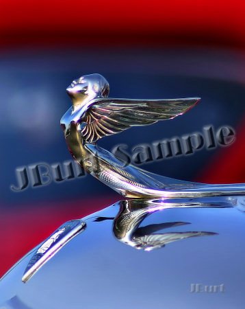 JBURTPHOTOS Original 8x10 Print 1933 Plymouth Winged Goddess Car Hood Ornament