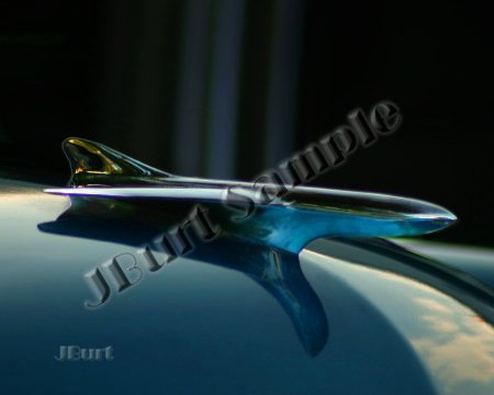 JBURTPHOTOS Original 8x10 Art Print of a Classic 1954 Ford Car Hood Ornament