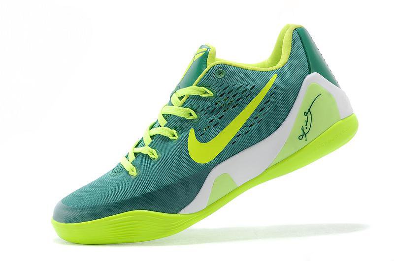 2014 Nike Kobe 9 EM Low 653972-614 Volt Green Basketball Shoes