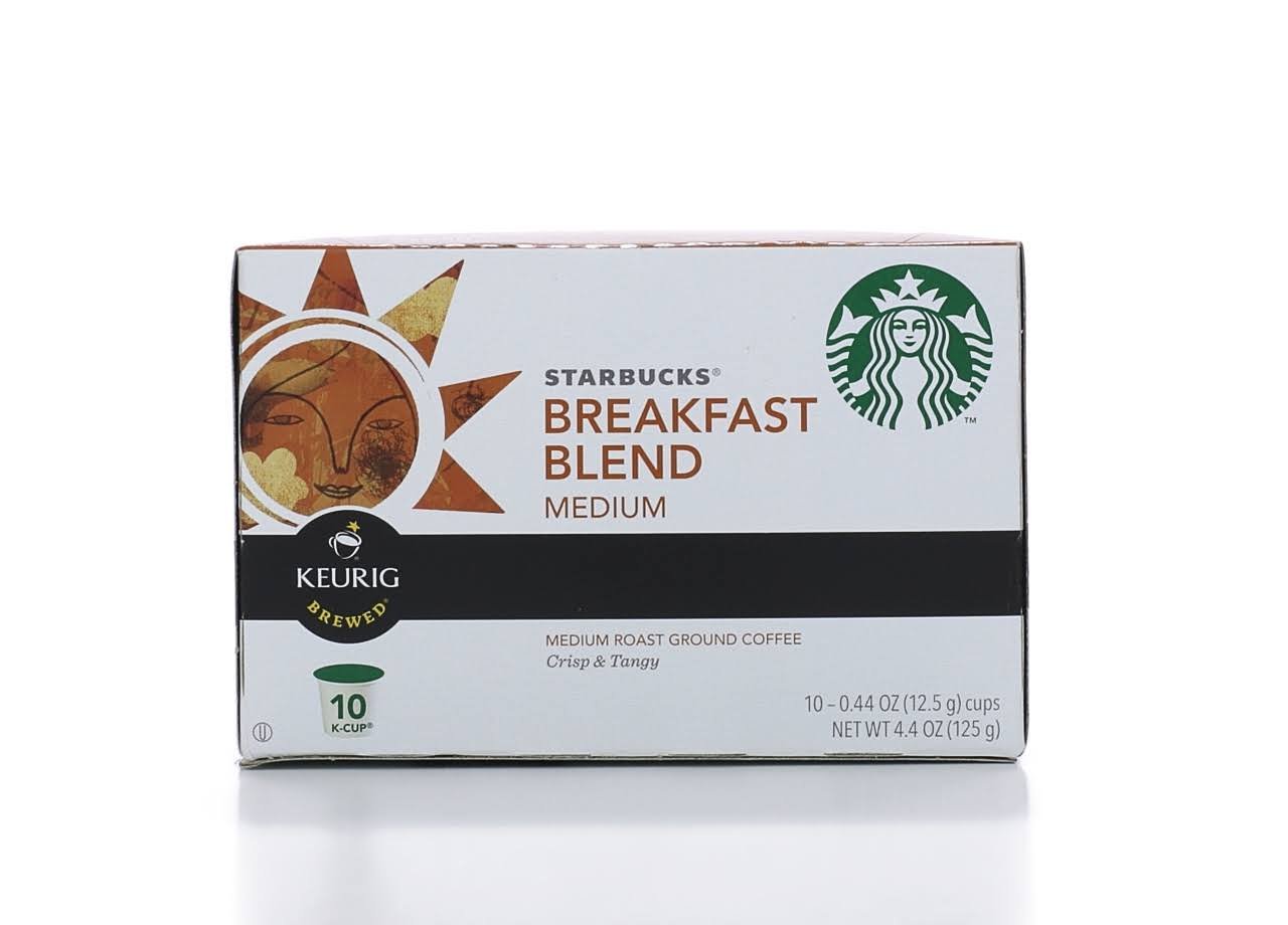 Starbucks Medium Roast Coffee K-Cups, Breakfast Blend - 10 ct,