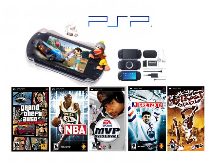 Sony PSP "Super GTA Bundle" - 5 of the Hottest Games With Extra Accessories