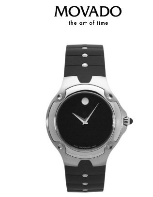 Movado Sports Edition Mens Rubber Strap Museum Watch