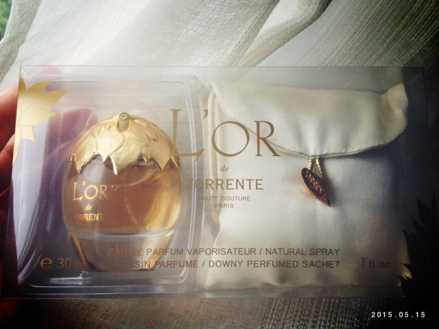 Torrente L'Or De Torrente , 30ml- eau de parfum,spray+Downy perfumed sachet