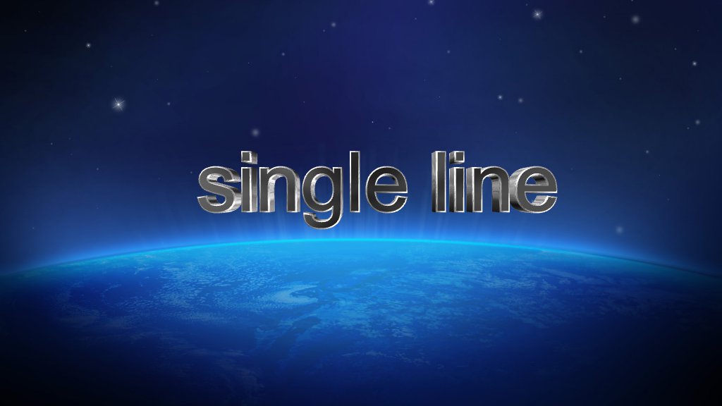 single Line Text Logo