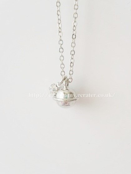 Brass Silver Plated Universe Planet Saturn Asteroid Necklace