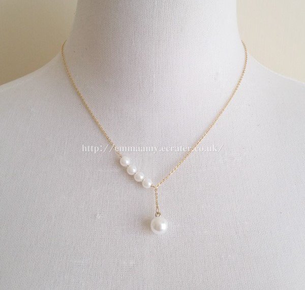 Elegant Pearl Gold Chain Japanese Style Necklace
