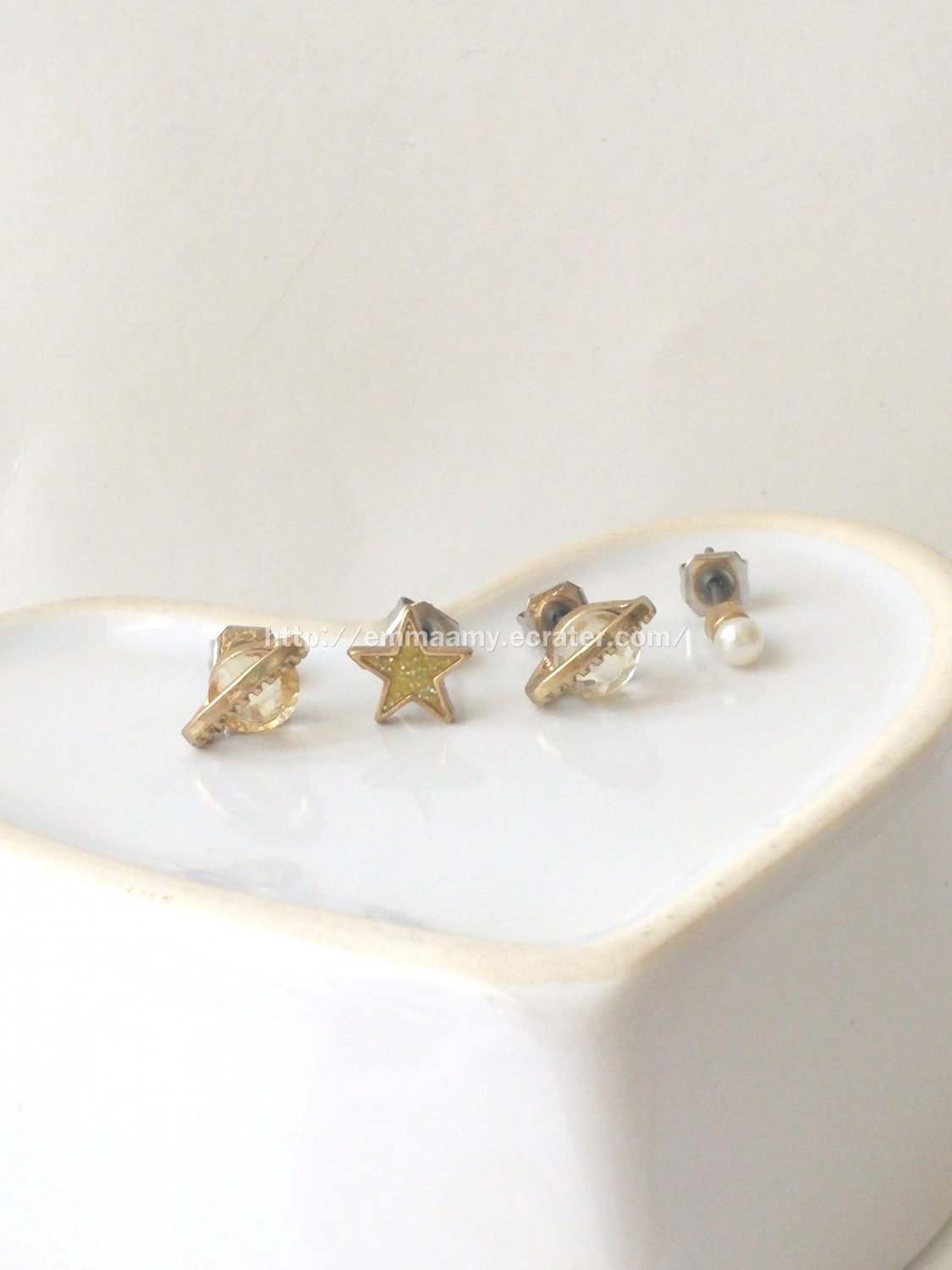 Fantasy Addict five-star Pearl Planet Stud Earrings Set