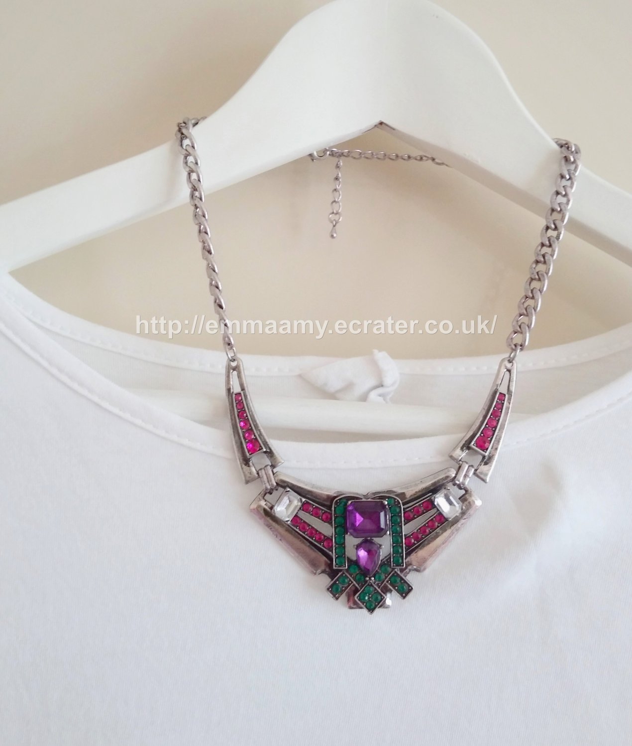 Retro Silver machinery Statement Bib Collar Necklace