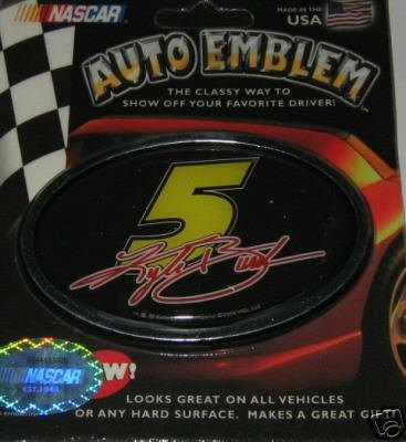 Kyle Busch NASCAR 3-D Color Chrome Auto Car Emblem