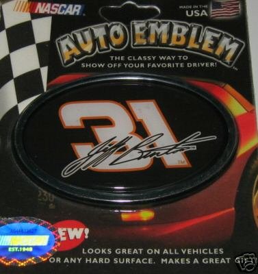 Jeff Burton NASCAR 3-D Color Chrome Auto Car Emblem