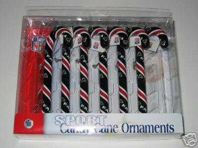 Atlanta Falcons Candy Cane Christmas Tree Ornament Set Gift