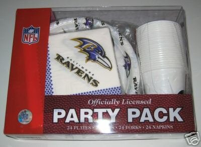 Baltimore Ravens 96pc Party Pack Cups Plates Napkins