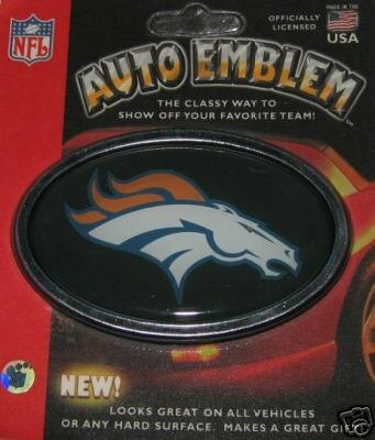 Denver Broncos 3-D Color Chrome Auto Car Emblem Gift