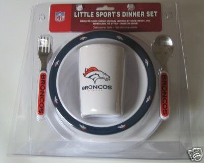 Denver Broncos Baby Kids Dinner Set Gift