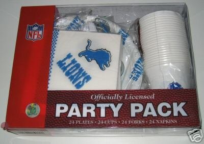 Detroit Lions 96pc Party Pack Cups Plates Napkins