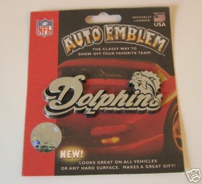 Miami Dolphins Chrome Auto Car Emblem Logo Gift