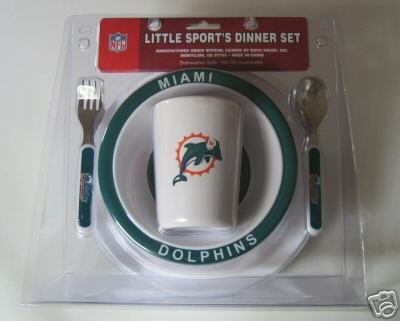 Miami Dolphins Baby Kids Dinner Set Gift