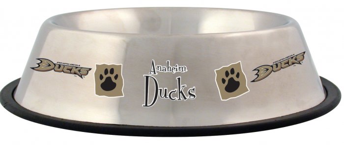 Anaheim Ducks 32oz Stainless Steel Pet Dog Bowl Gift